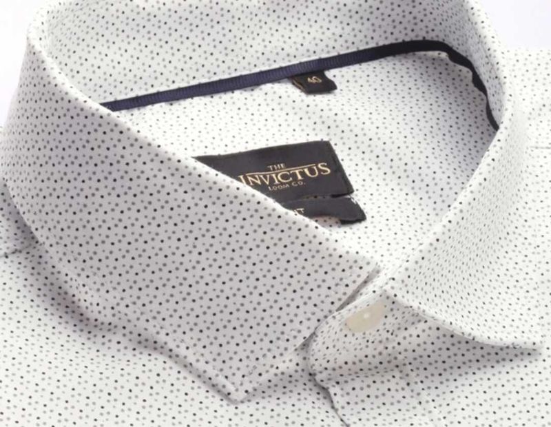 Stylish White Patterned Shirt
