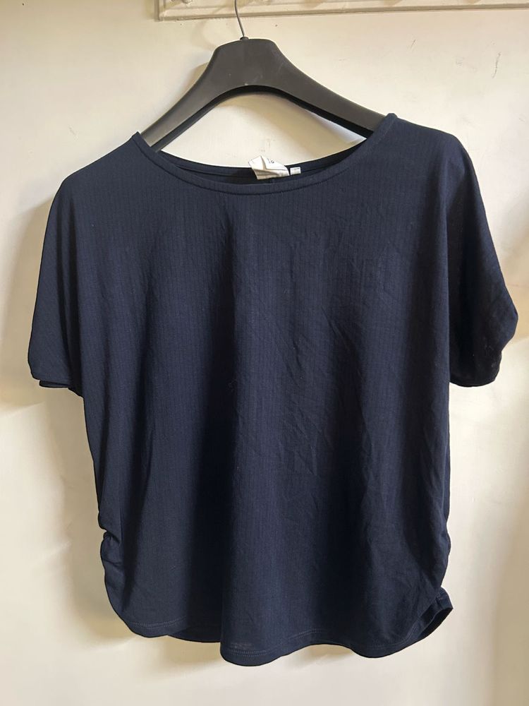 Casual Navy Blue Top