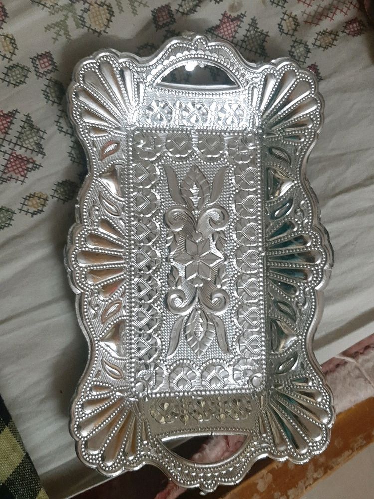 Tray Tamboolam Silver color