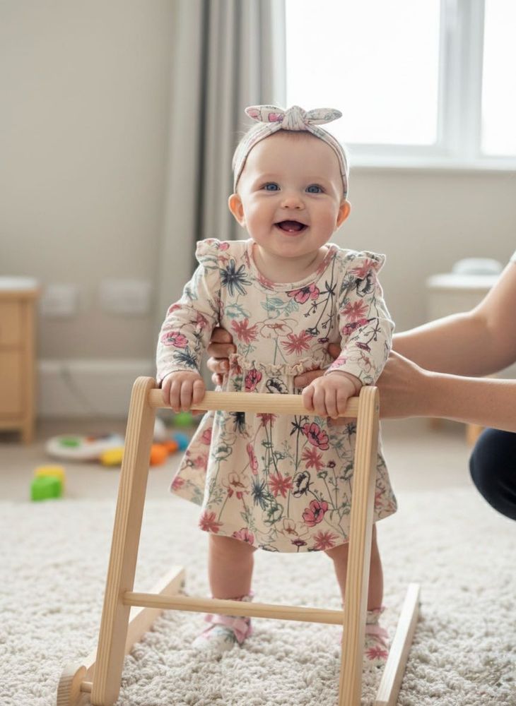 Adorable Floral Baby Dress &amp; Headband