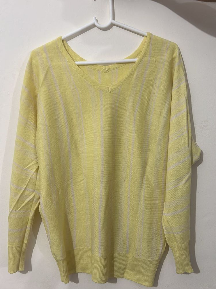 Yellow V-Neck Sweater