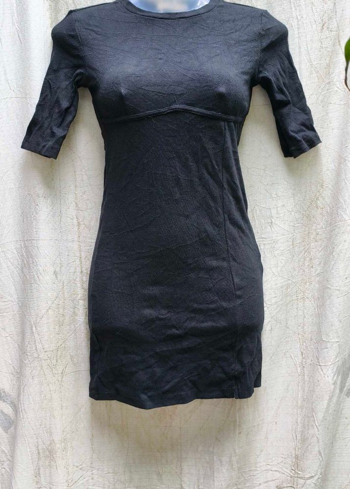 47156. Black Mini Bodycon Dress