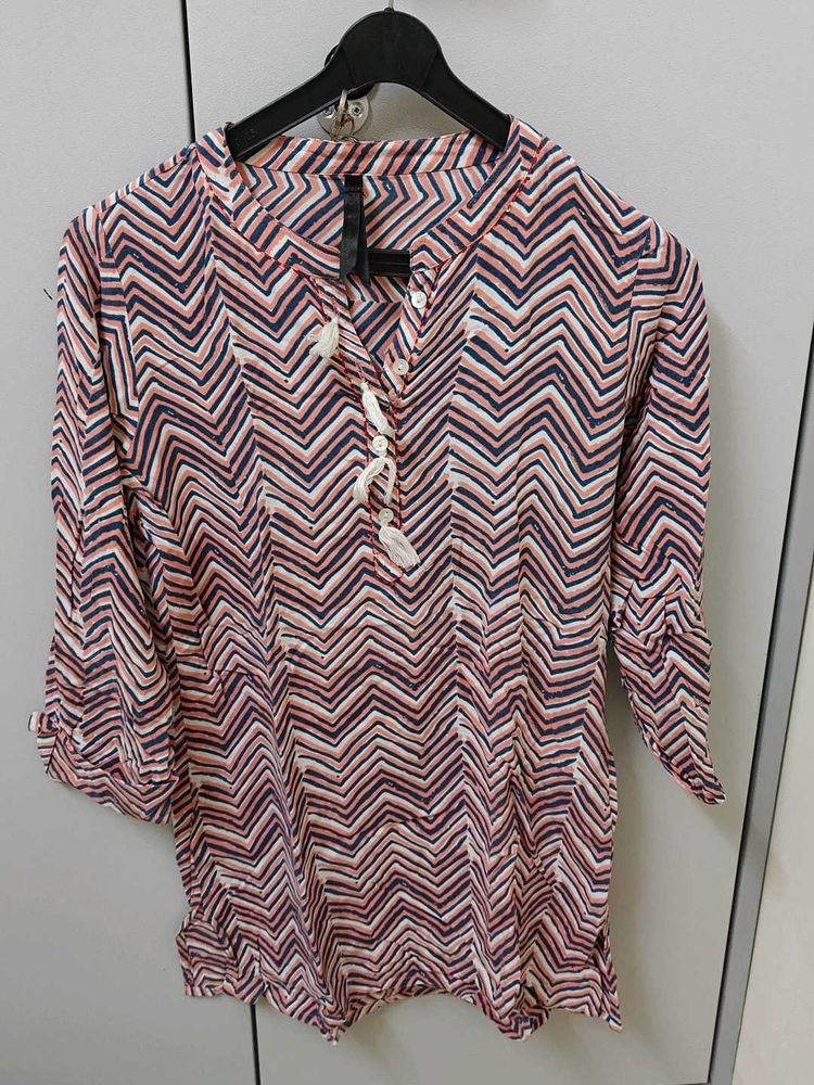 Chevron Print Tunic Top