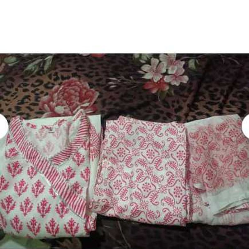 Jaipuri printed Kurta, Pant and Dupatta Sets