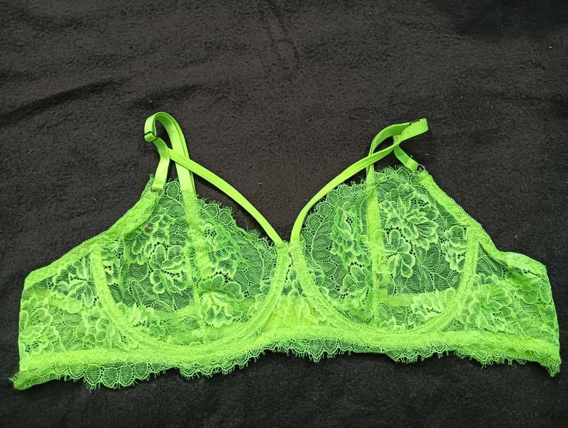 🖤Lace Bra - Neon Green