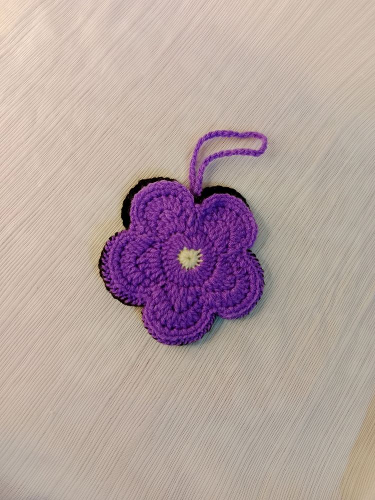 Crochet Flower Bag Charm