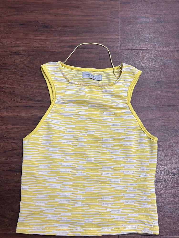 Yellow &amp; White Tank Top