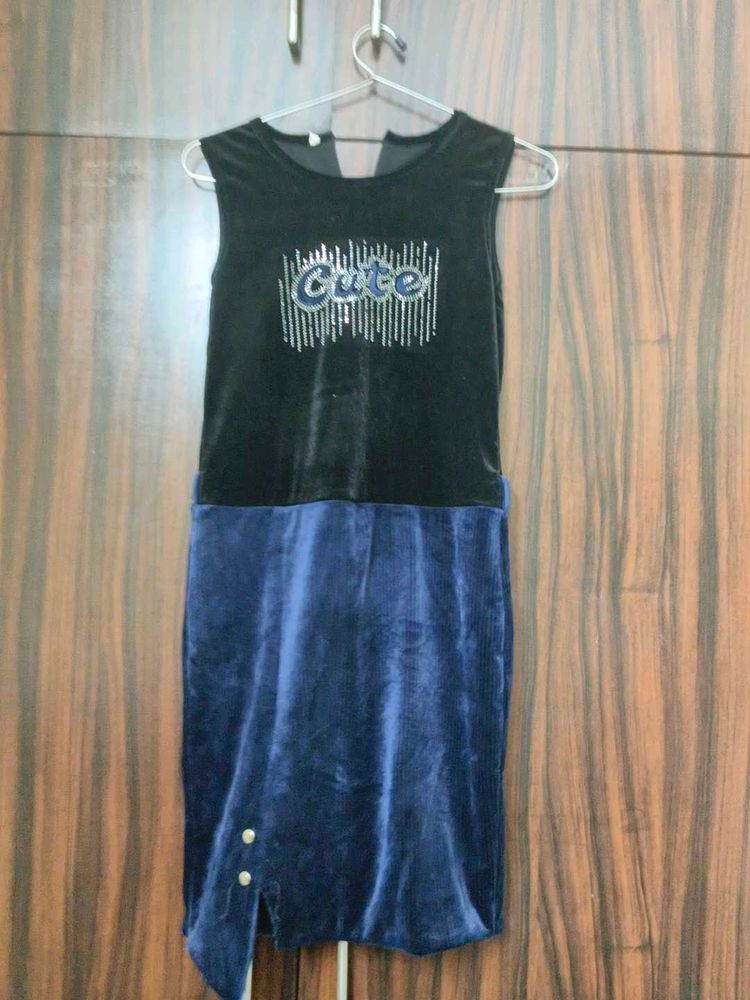 Cute Two-Tone Party Dress