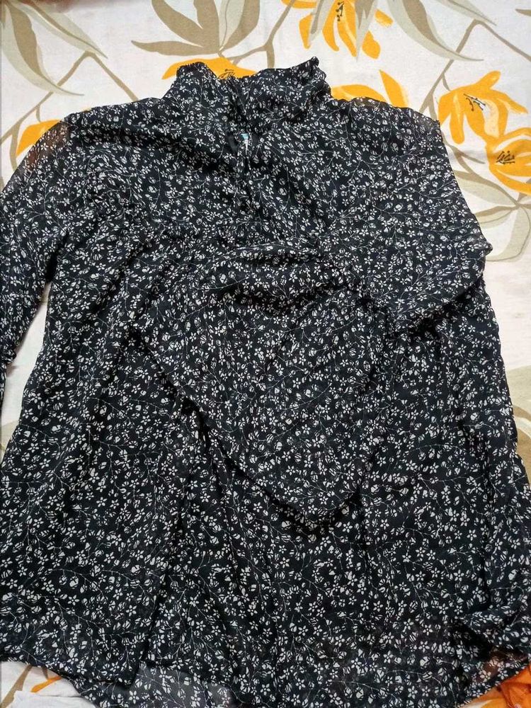 Black Georgette Top