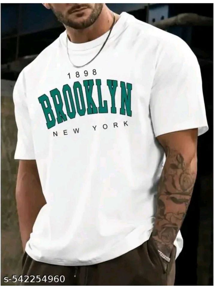 Men&#39;S Round Neck OVERSIZED Printed T-Shirt