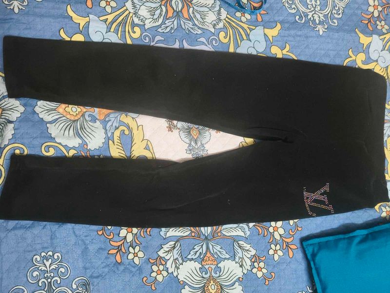 New black fleece winter legging for 5-7 years girl