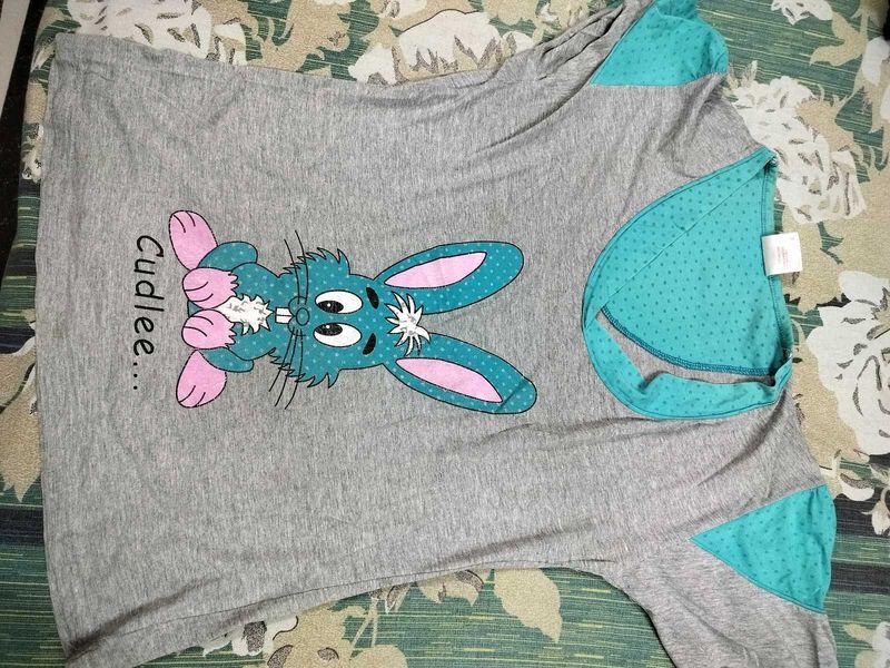 Cute &#39;Cudlee&#39; Bunny Pajama Top
