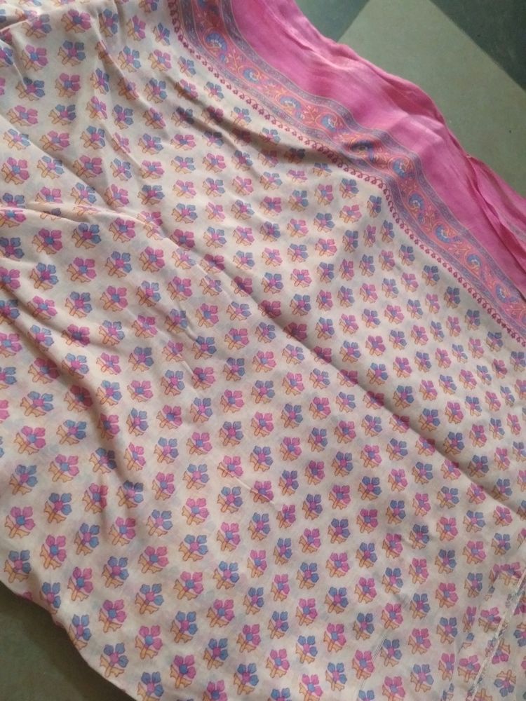 Cotton Saree With Blouse Size(34)