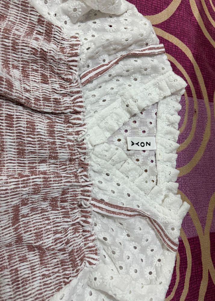 Stylish White &amp; Pink Top