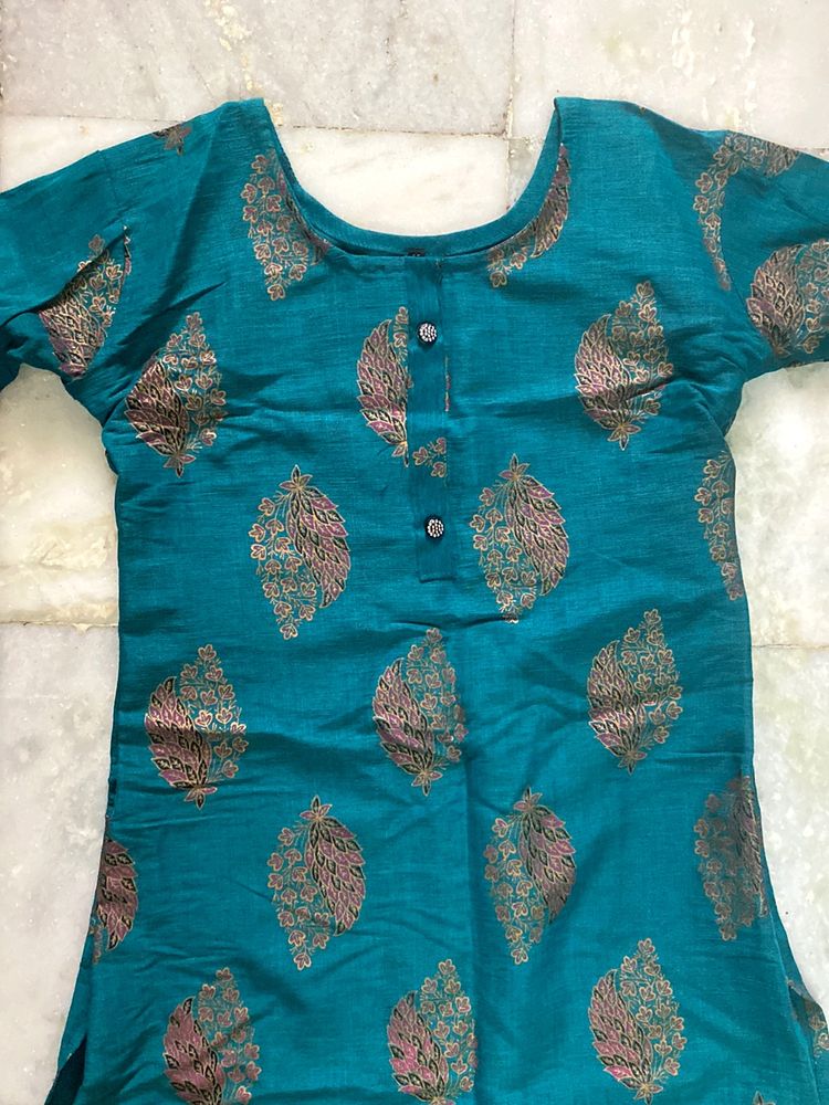 Teal Blue Kurti