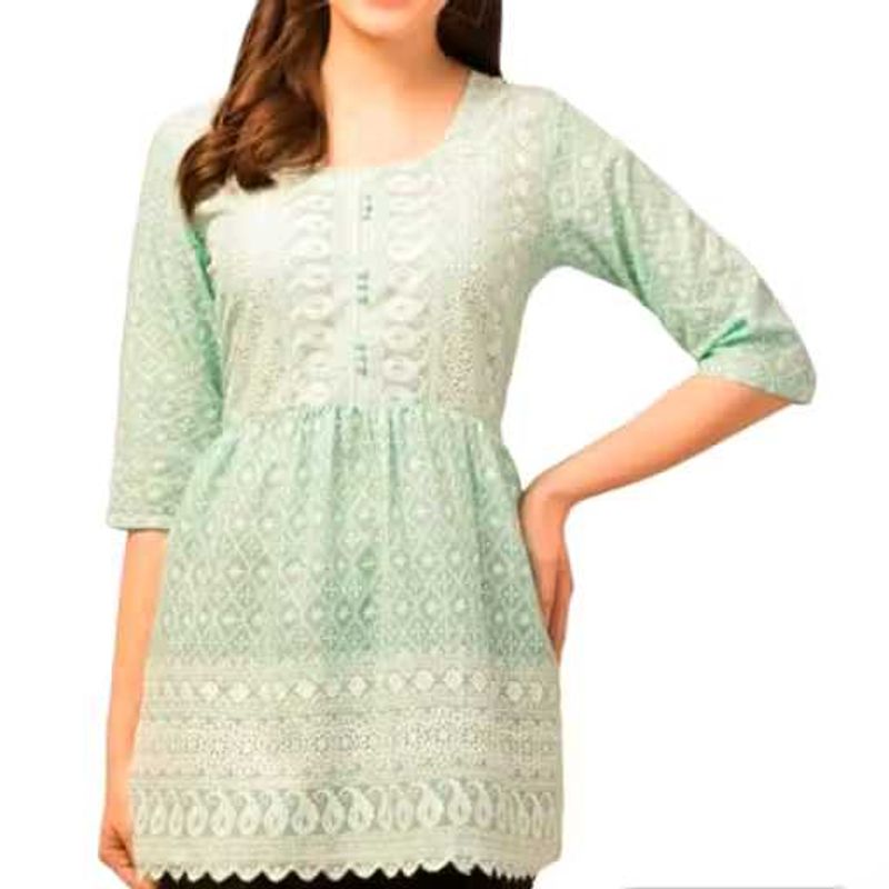 Chikankari short kurti