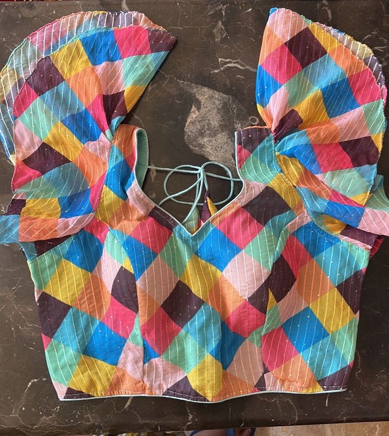 Colorful Patchwork Blouse