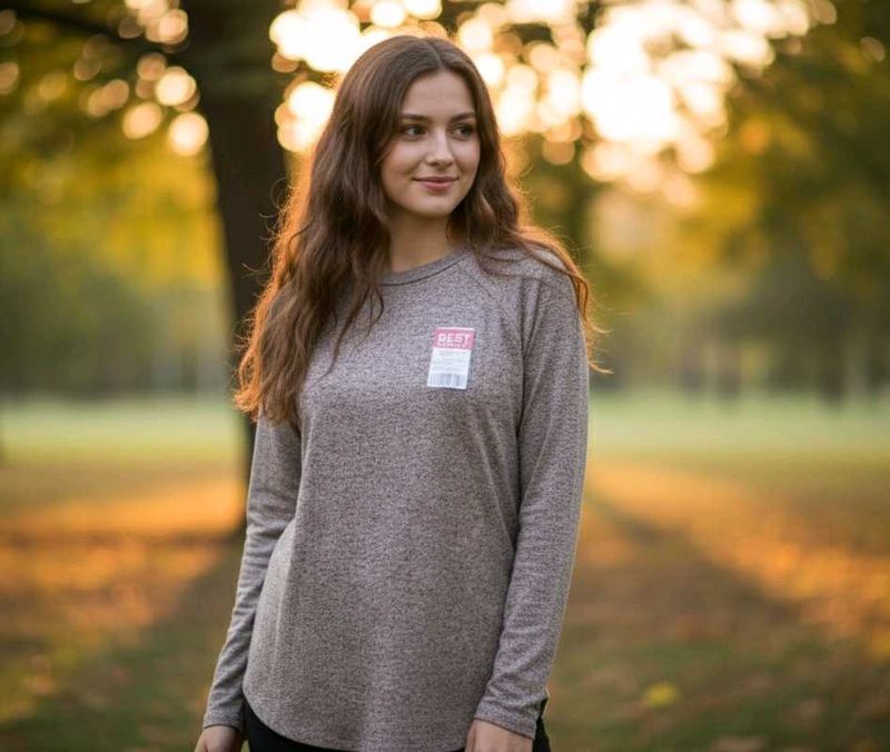 🩶🆕 BRAND NEW Heathered Long Sleeve knit Top