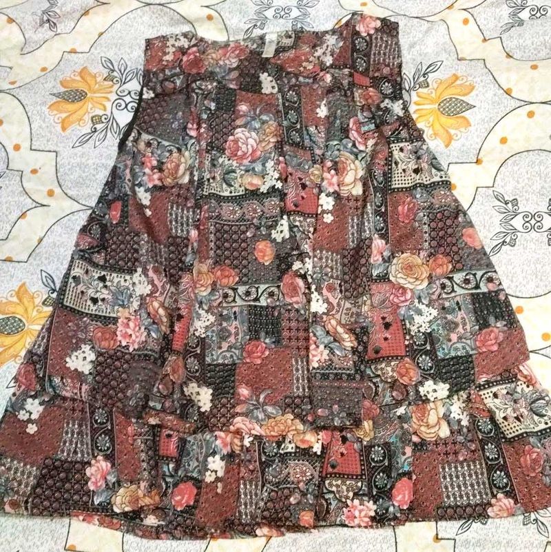 Floral Patchwork Casual Dress