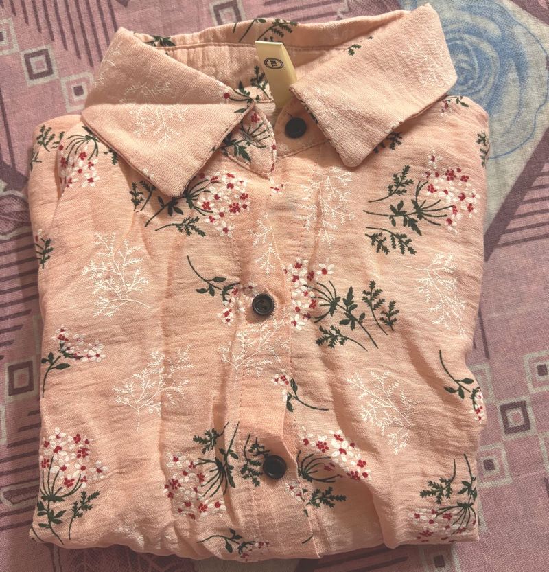 Floral Button-Down Top