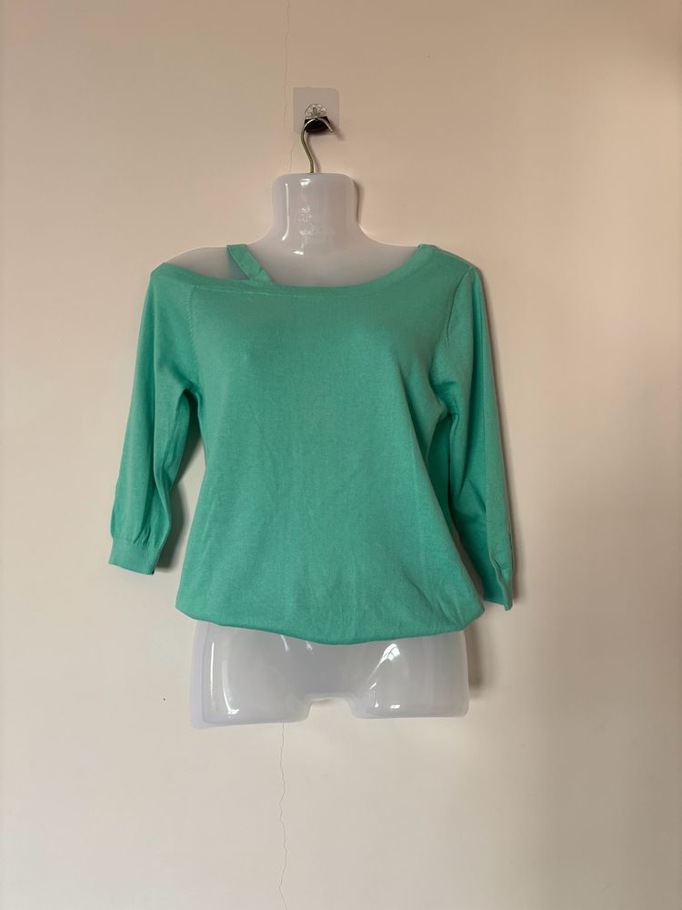 Turquoise Blue Knitted Top