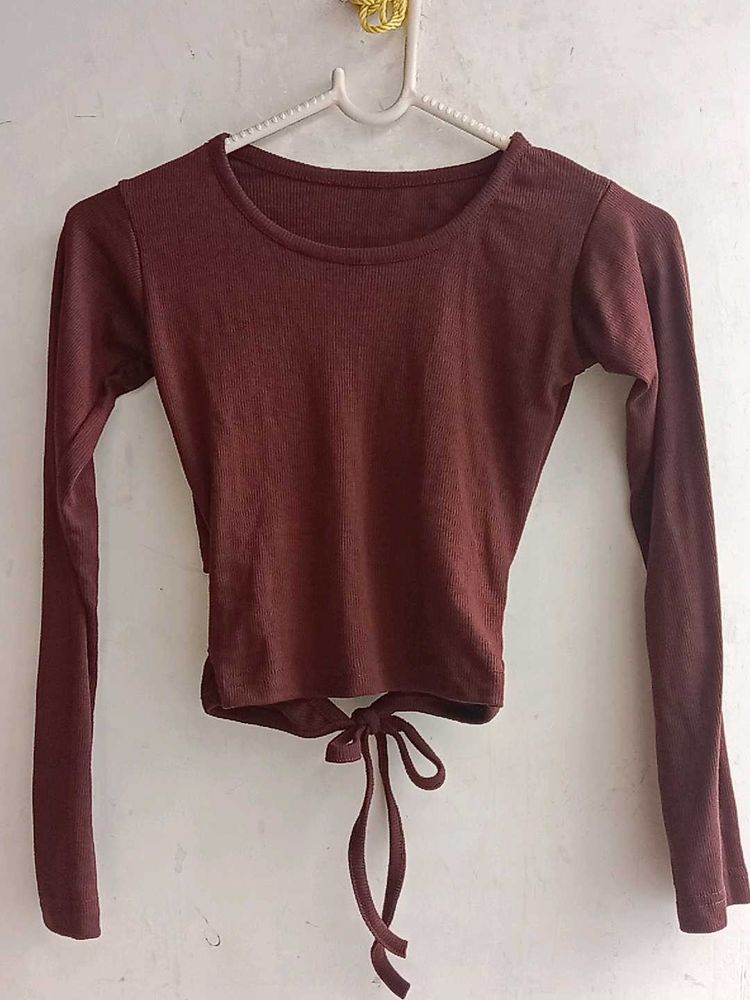 Maroon Long Sleeve Top 🤎