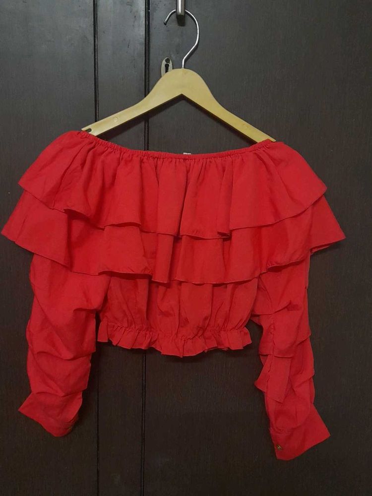Red Crop Top