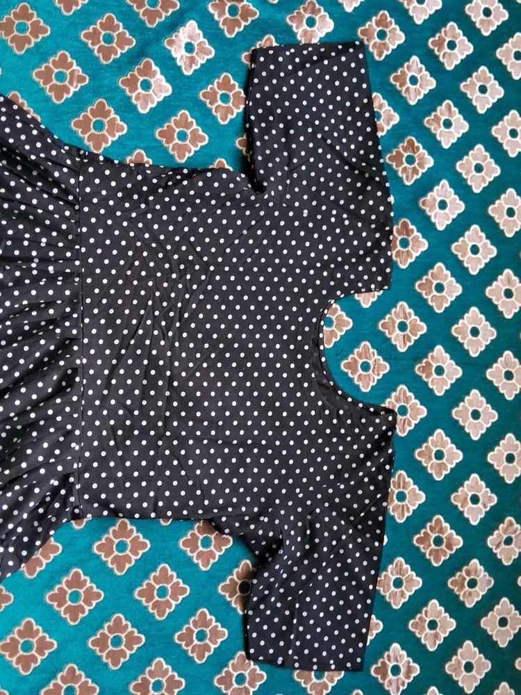 Cute Polka Dot Frock Suit Set