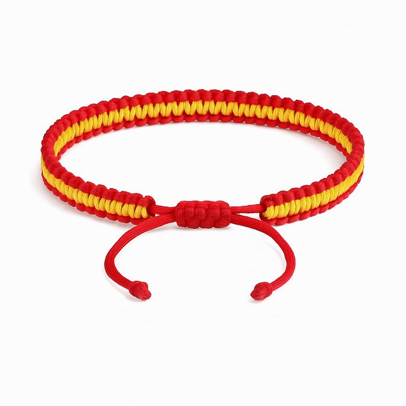 Red &amp; Yellow Braided Friendship Bracelet