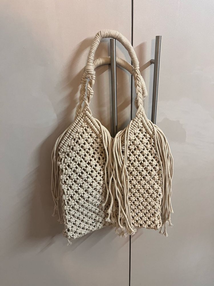 Macrame beach/travel shoulder bag