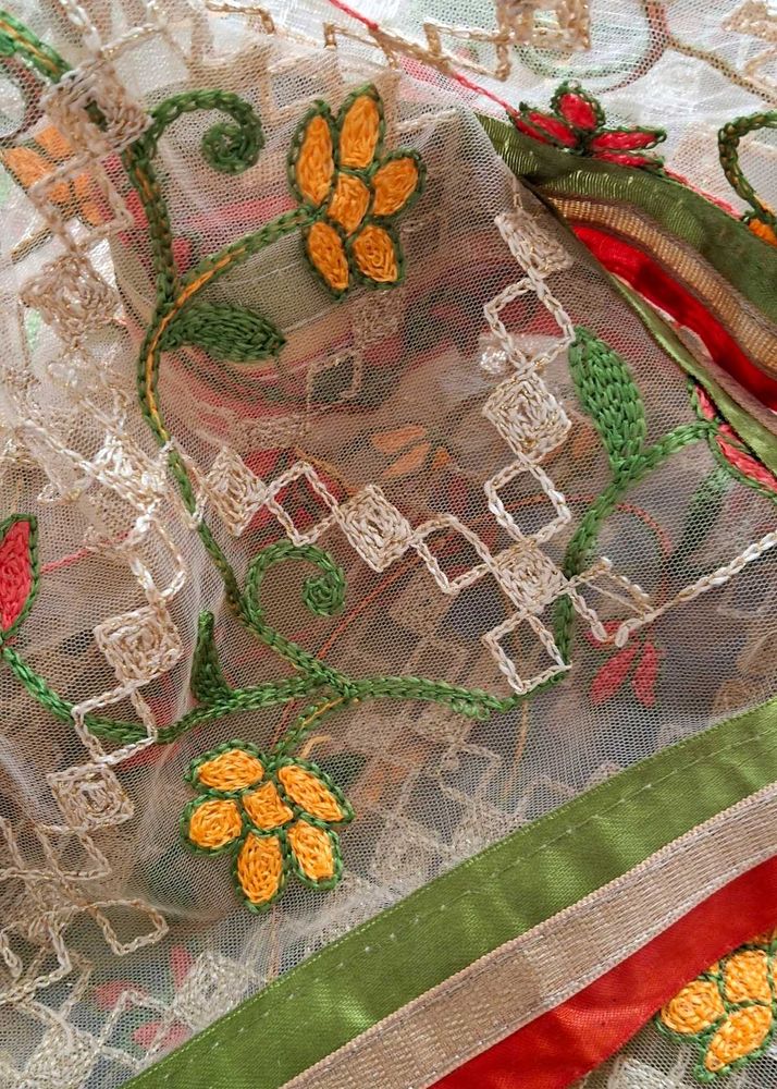 Banarasi top net dupatta set