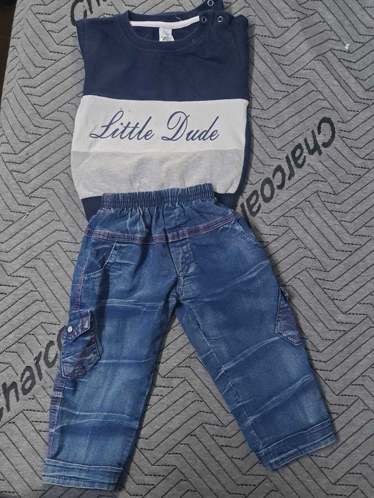 Denim Jeans and Sweatshirt