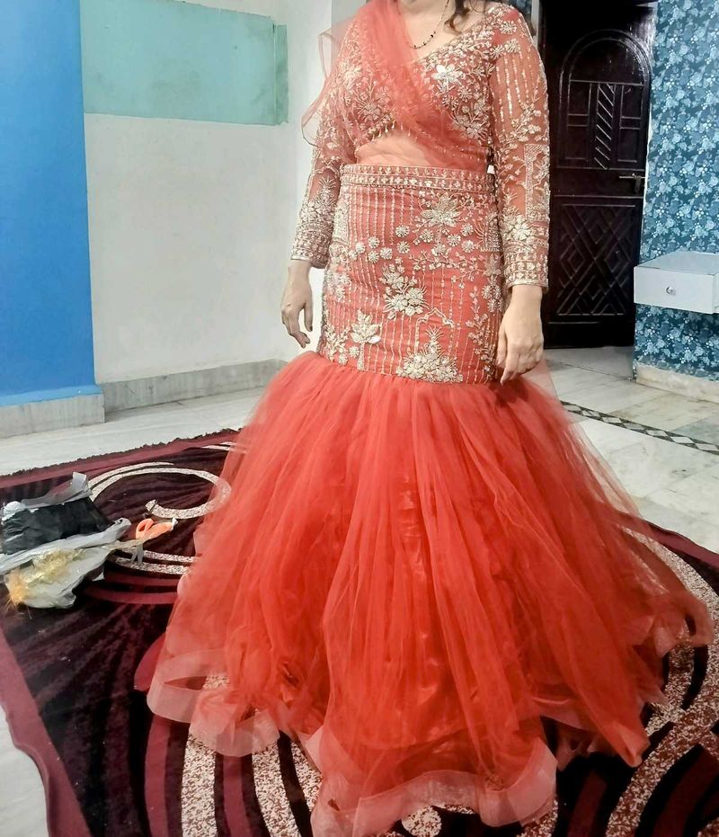 Gorgeous Orange Lehenga Choli