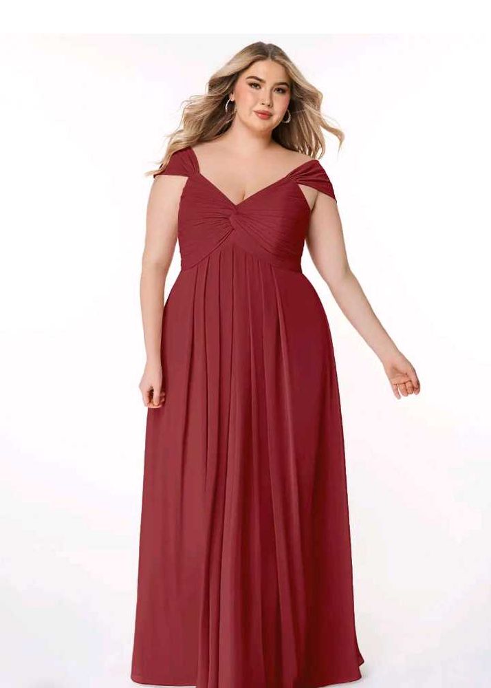 Elegant Rust Maxi Dress Azazie (A20)