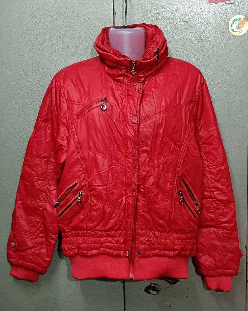 Red Quilted Padded Jacket