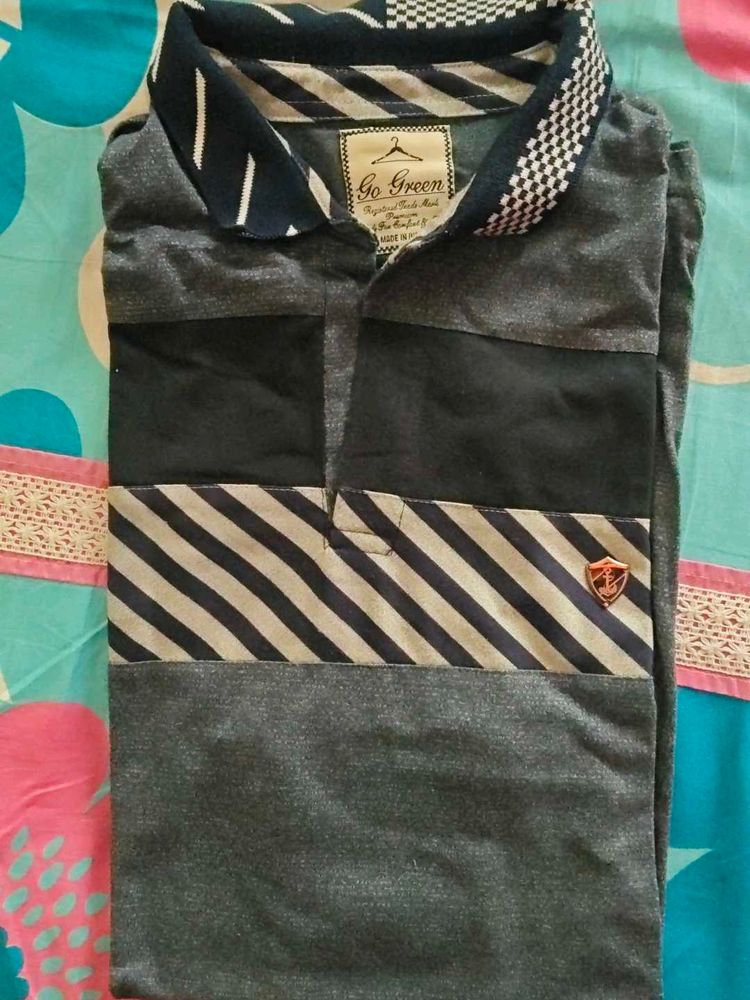 Stylish Striped Polo Shirt