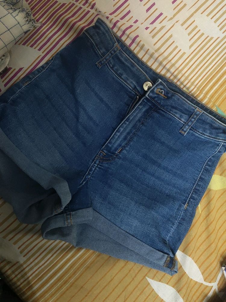 H&amp;M Blue Denim Shorts