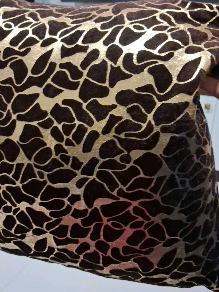 Brown &amp; Gold Animal Print Pillow