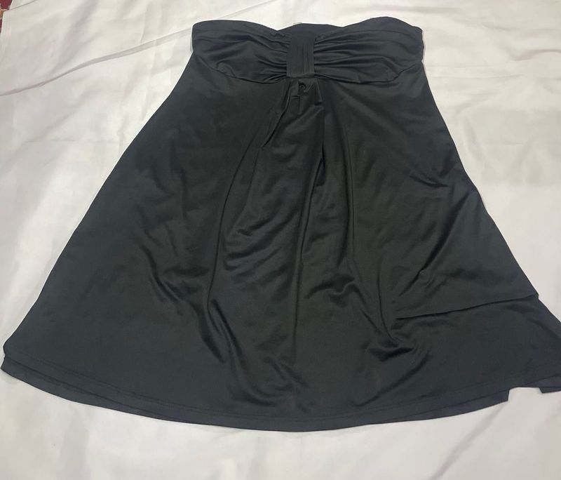 Black Strapless Mini Top