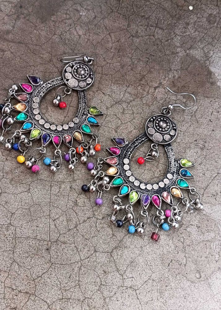 Colorful Silver Earrings
