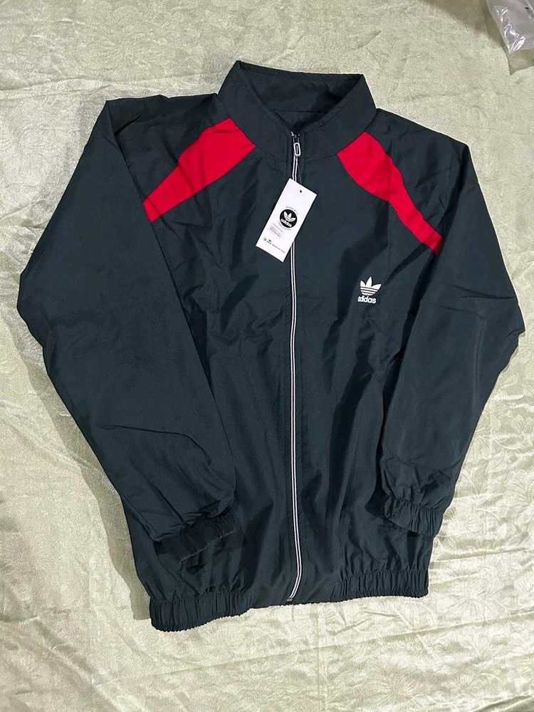 Adidas Black &amp; Red Windcheater Jacket - XXL Size