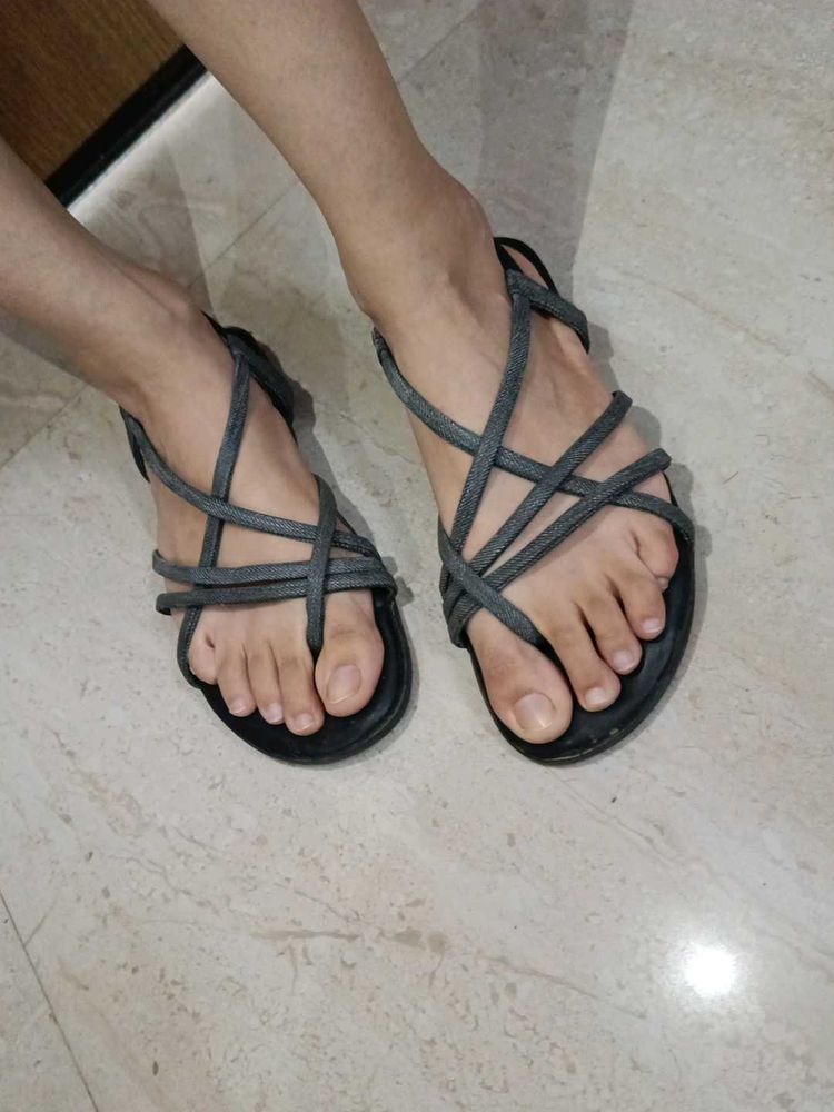 Strappy Black Sandals