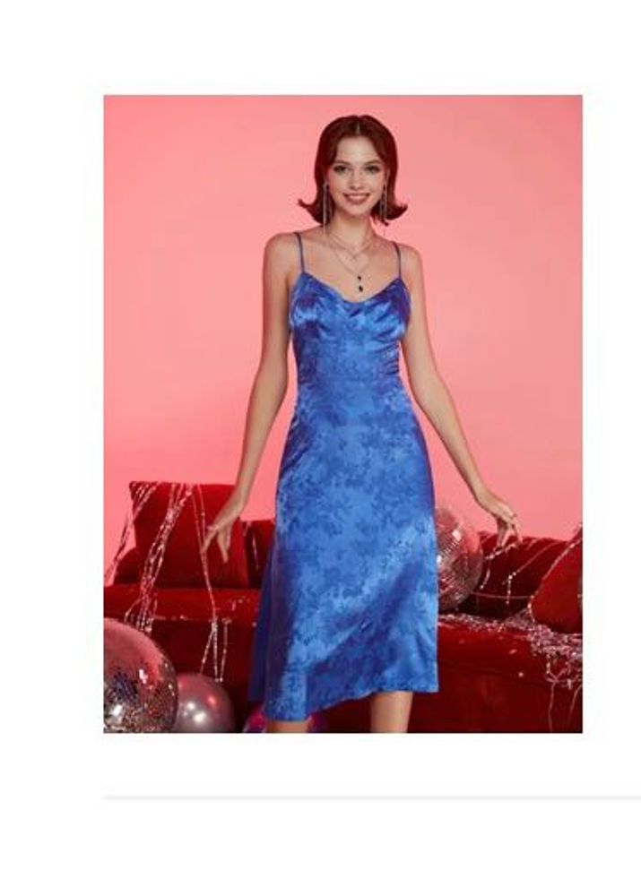 Elegant Blue Midi Dress