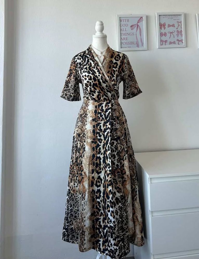 Animal Print Long Dress