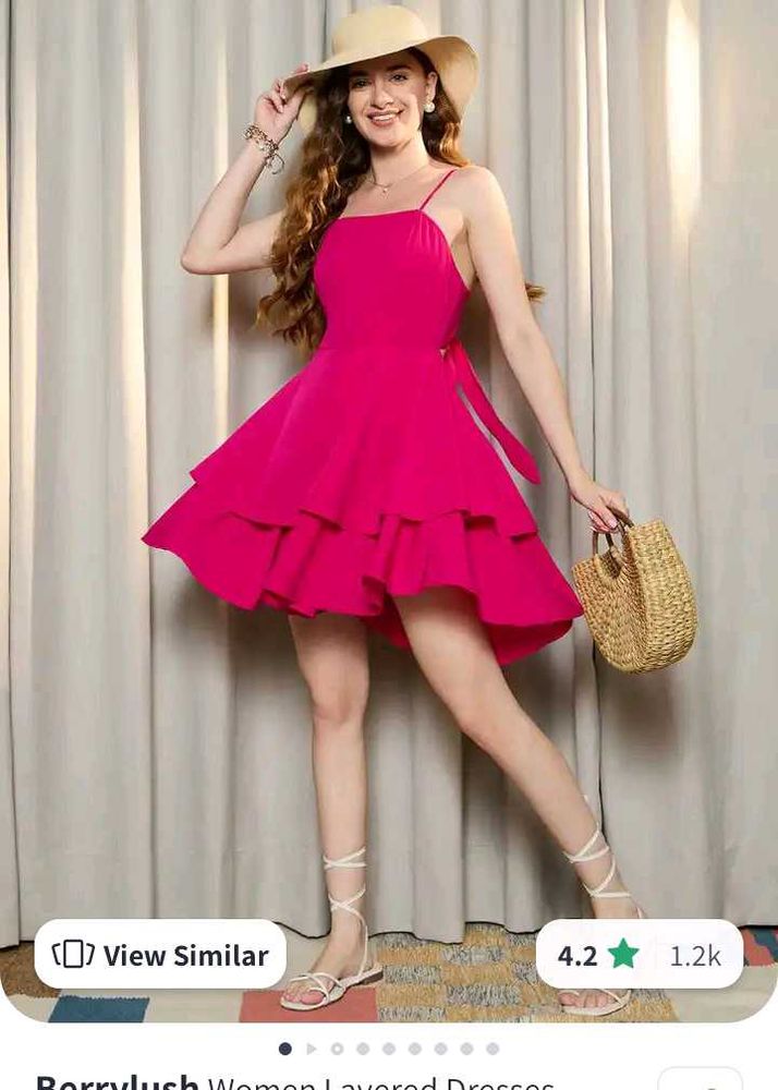 Pink Layered Mini Dress