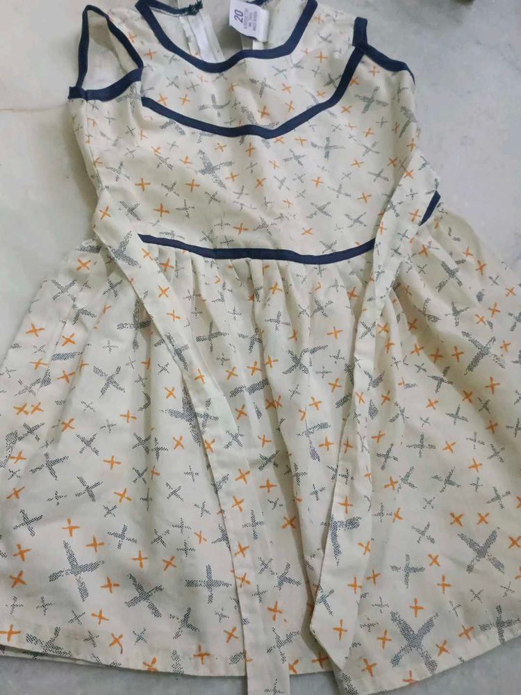 Half White Baby Gown
