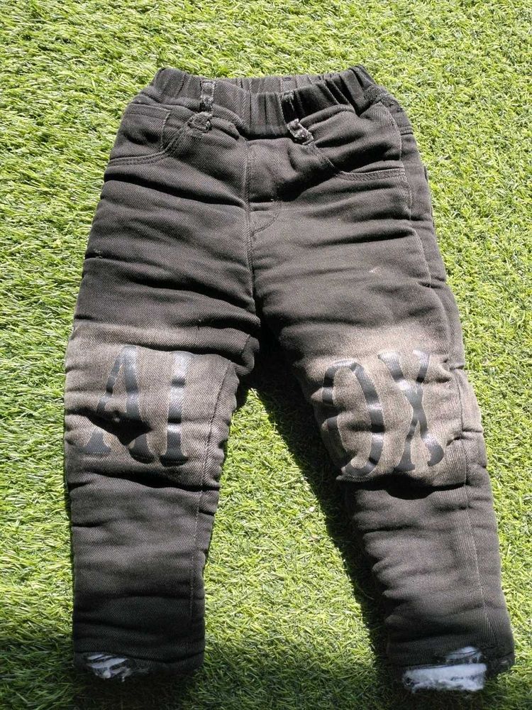 Kids Black Denim Pants