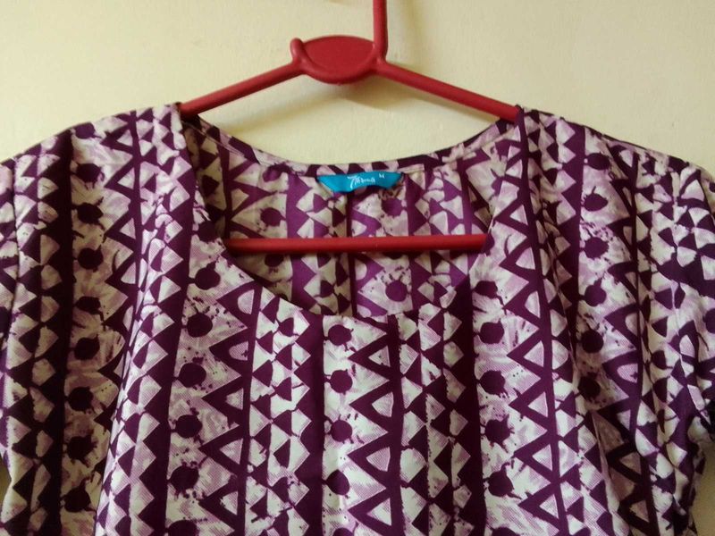 Long Pink Straight Kurta