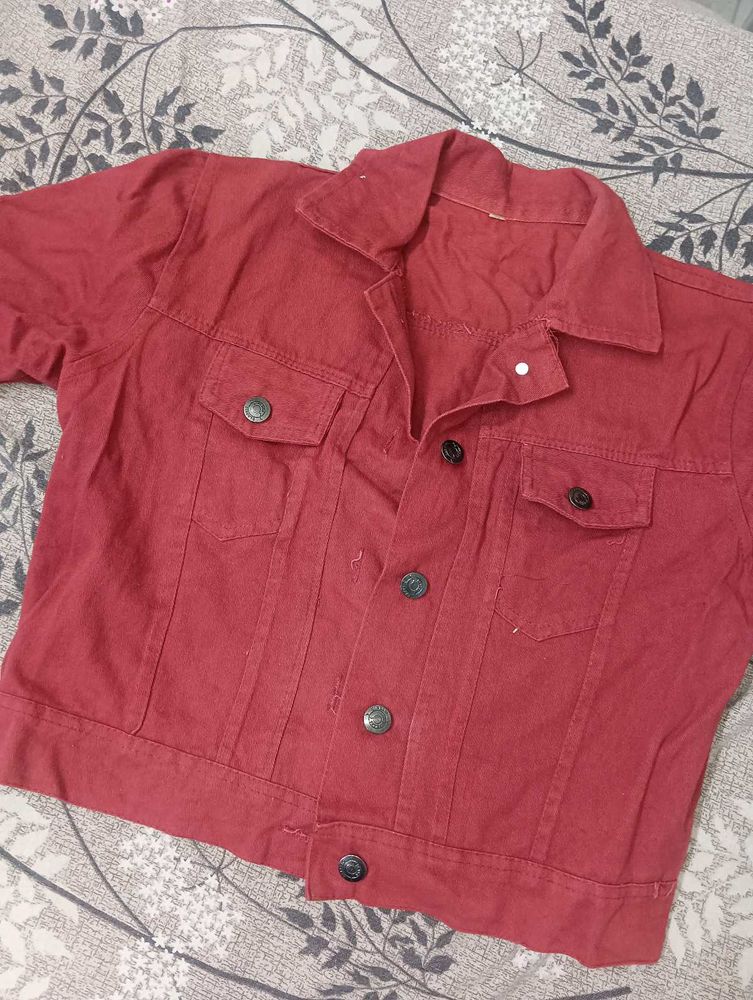 Red Denim Jacket
