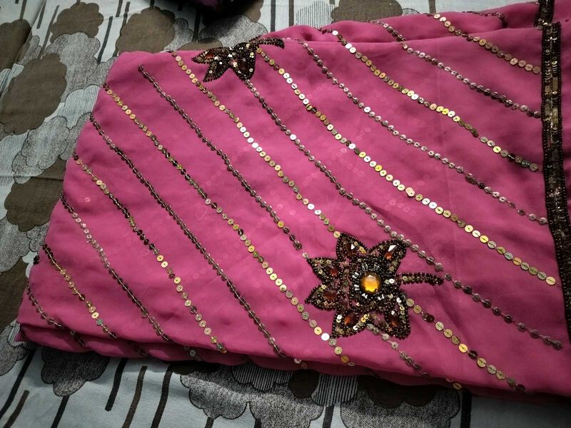 Beautiful Saree In Pink 🩷 Colour
